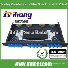 Panel de conexión de fibra óptica de montaje en bastidor de 12 puertos / mini ODF / caja de terminales